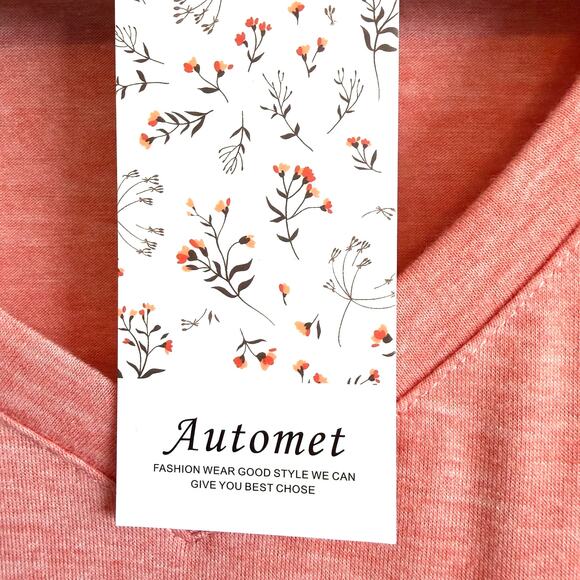 NWT Automet Womens XL Long Sleeve Pink Blouse Top Casual Cozy Leisure Layers - Picture 3 of 12